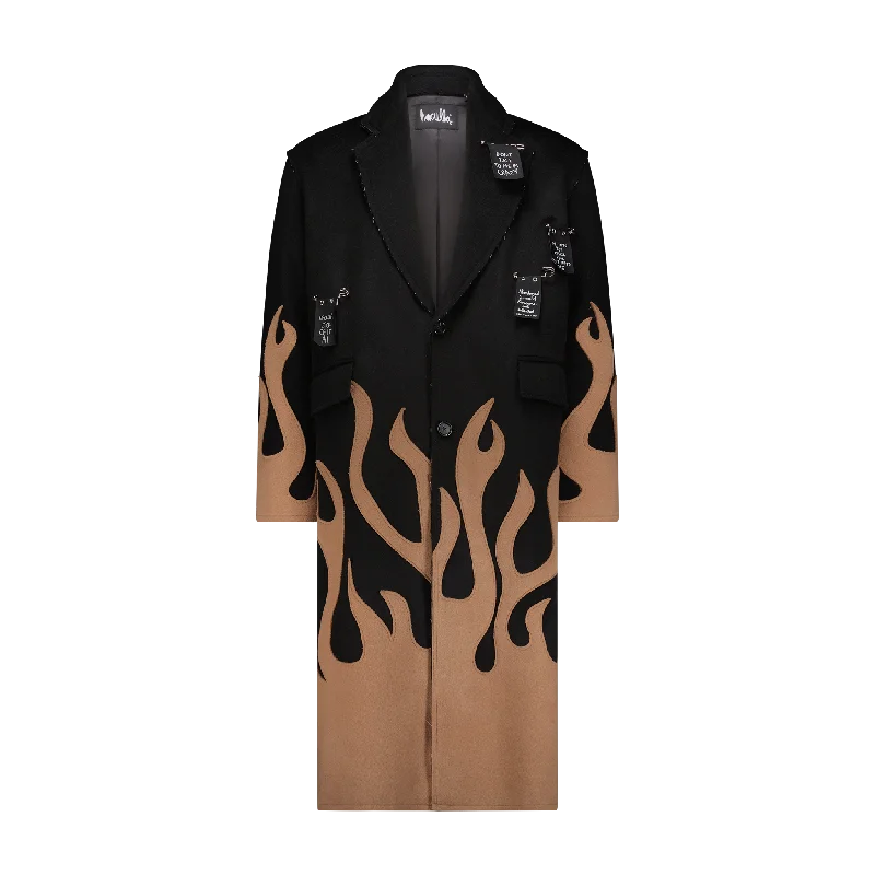 UP IN FLAMES OVERCOAT