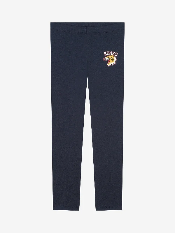 KENZO Girls Logo Leggings in Navy