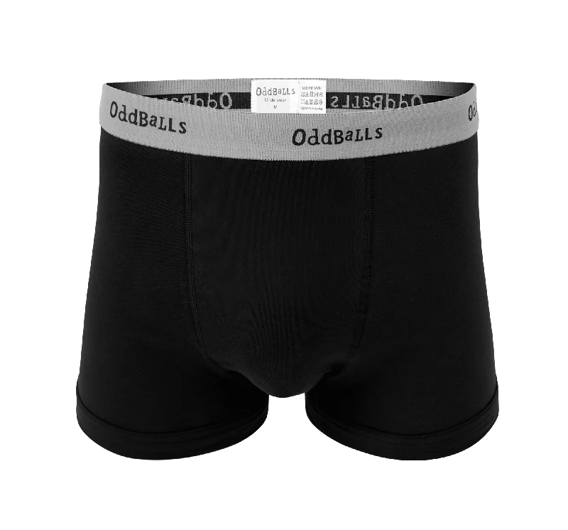 Black/Grey - Mens Boxer Shorts