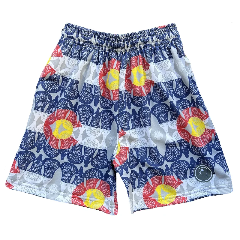 Boys Colorado Flag Lacrosse Shorts