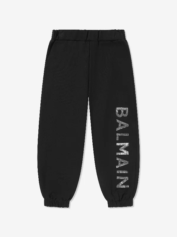 Balmain Kids Logo Joggers in Black