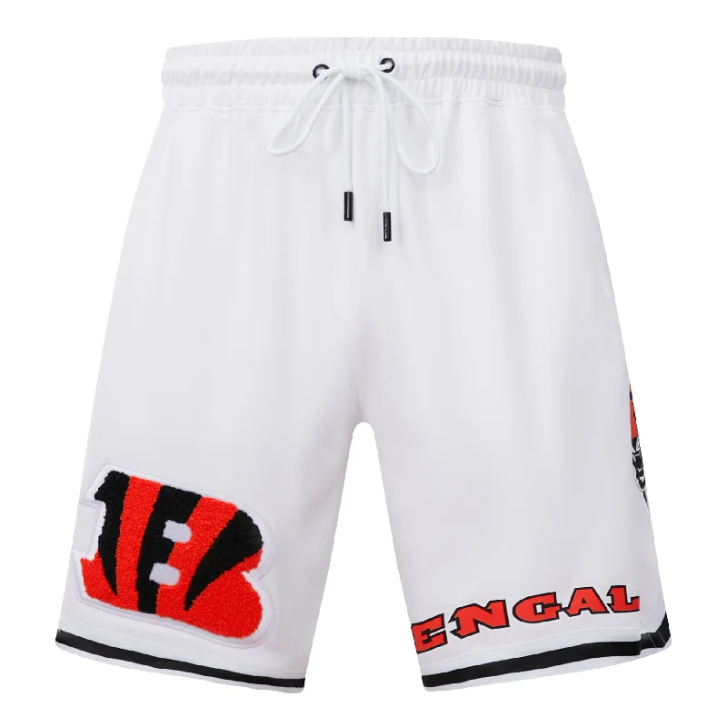 NFL CINCINNATI BENGALS CLASSIC CHENILLE MEN'S SHORT (WHITE)