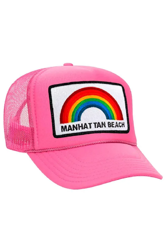 MANHATTAN BEACH RAINBOW TRUCKER HAT