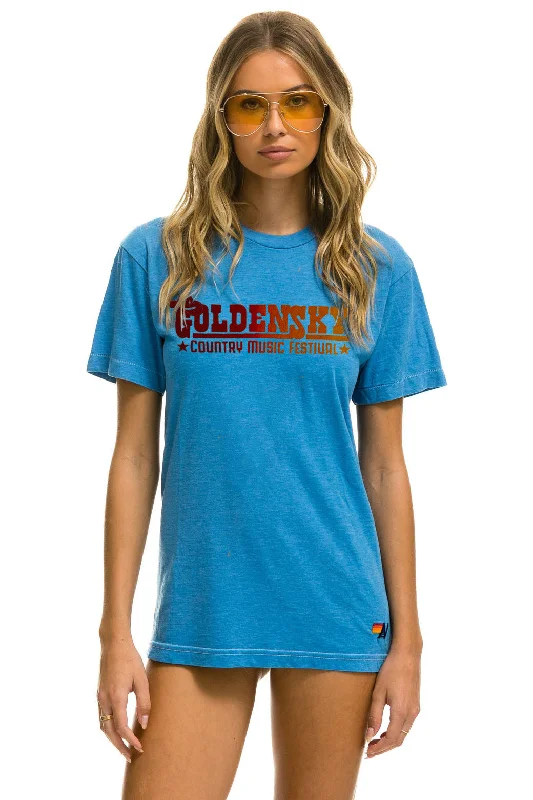 GOLDENSKY FESTIVAL 2024 UNISEX CREW TEE - COBALT