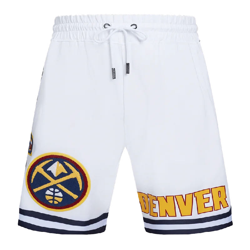 NBA DENVER NUGGETS CLASSIC CHENILLE MEN'S SHORT (WHITE)