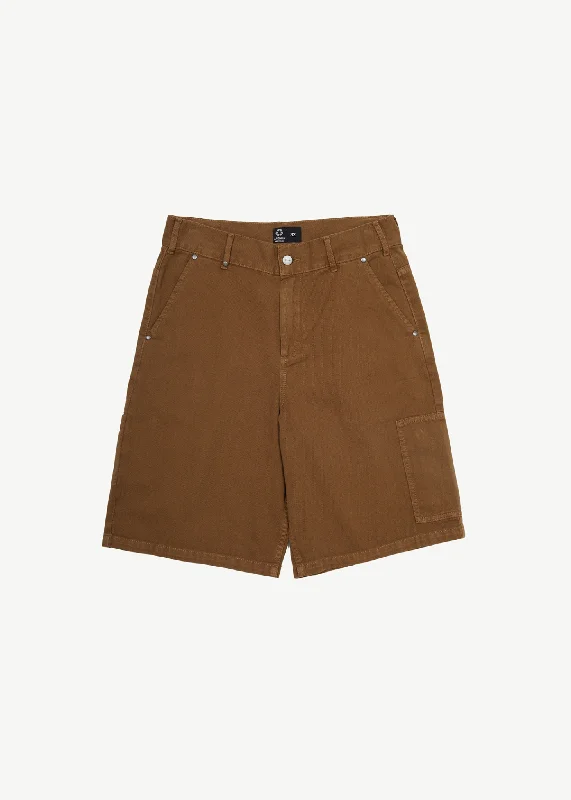 AFENDS Mens Harper - Carpenter Shorts 22" - Toffee