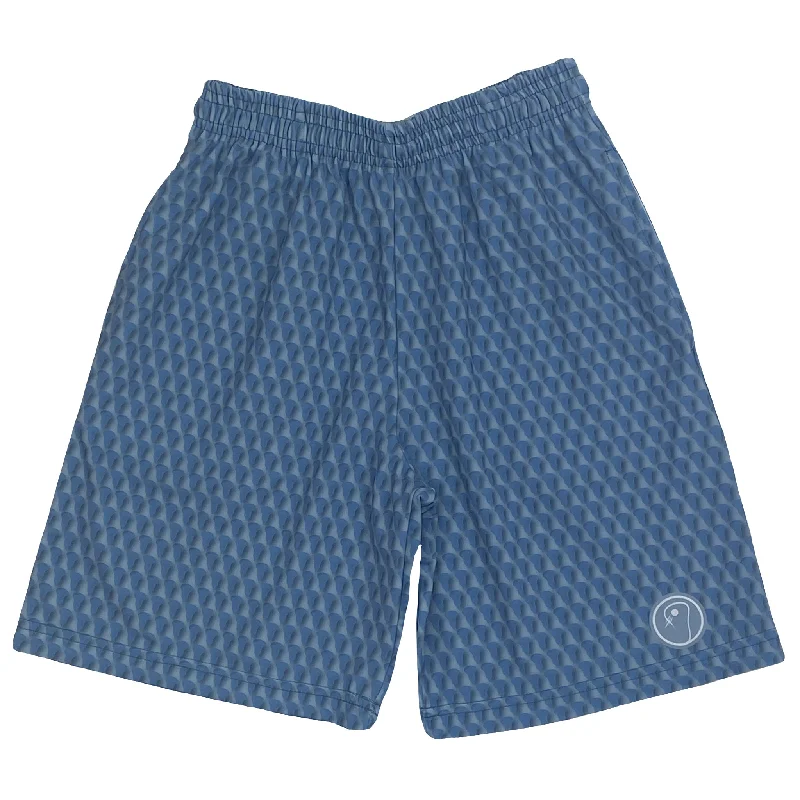 Boys 3D Lacrosse Shorts - Blue and Gray