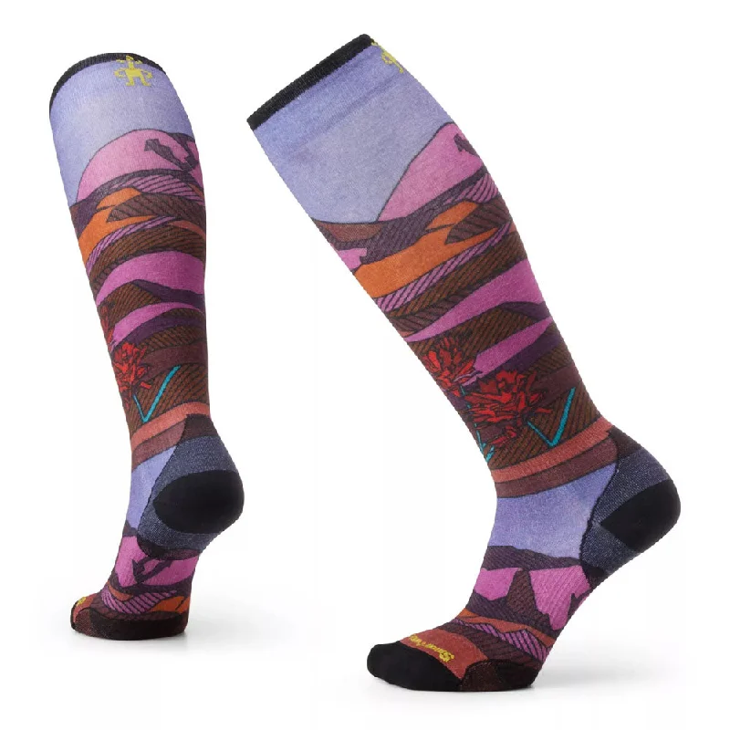 Smartwool  Ski Zero Cushion Floral Field Print OTC Women’s Ski Sock