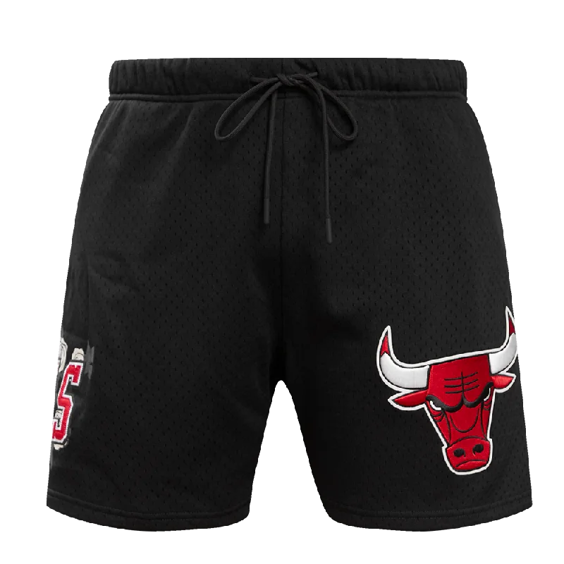 NBA CHICAGO BULLS ROSES MEN'S MESH SHORT (BLACK)