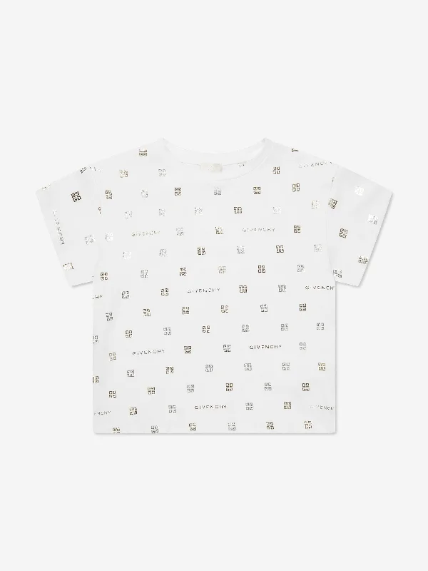 Givenchy Girls 4G Logo T-Shirt in White