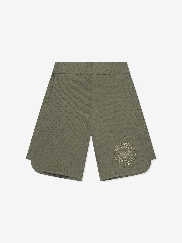 Emporio Armani Boys Logo Shorts in Green