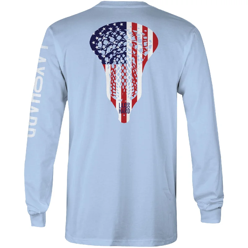 Mens American Lacrosse Long Sleeve T-Shirt