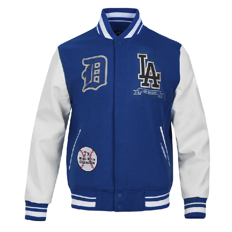 MLB LOS ANGELES DODGERS PRO PREP WOOL VARSITY JACKET (DODGER BLUE/WHITE)