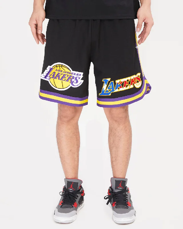 NBA LOS ANGELES LAKERS PUERTO RICO WORDMARK MEN'S SHORT (BLACK/PURPLE)