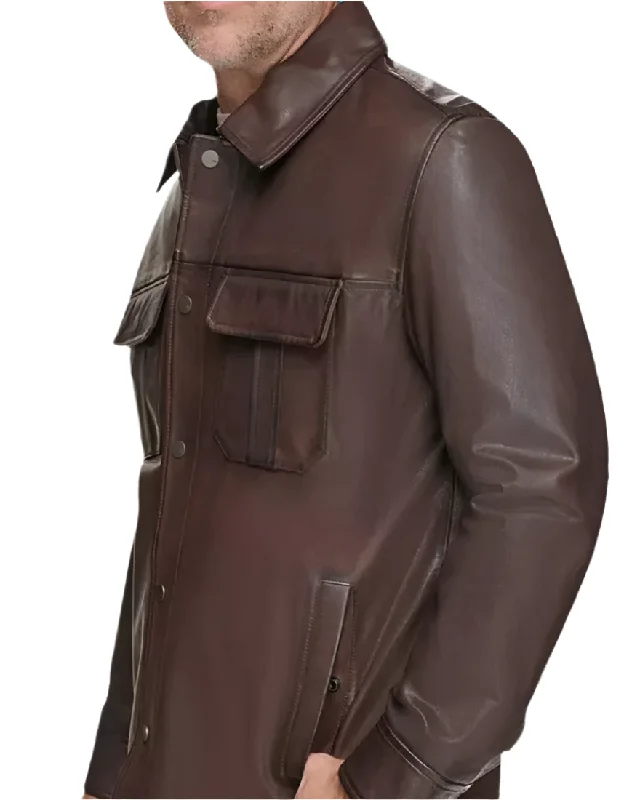 Leather Brown Shirt