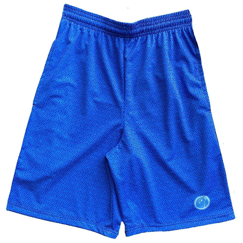 Mens Graphic Lacrosse Shorts Blue