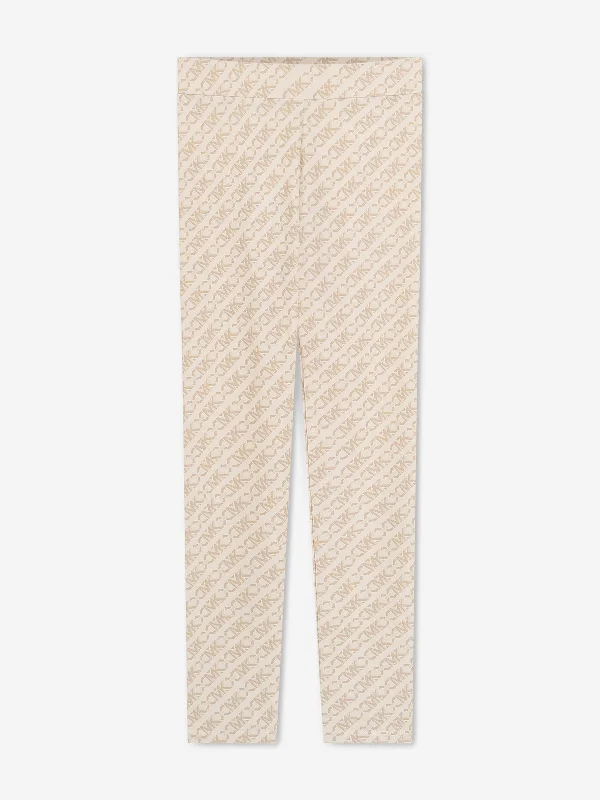 Michael Kors Girls Logo Leggingds in Ivory