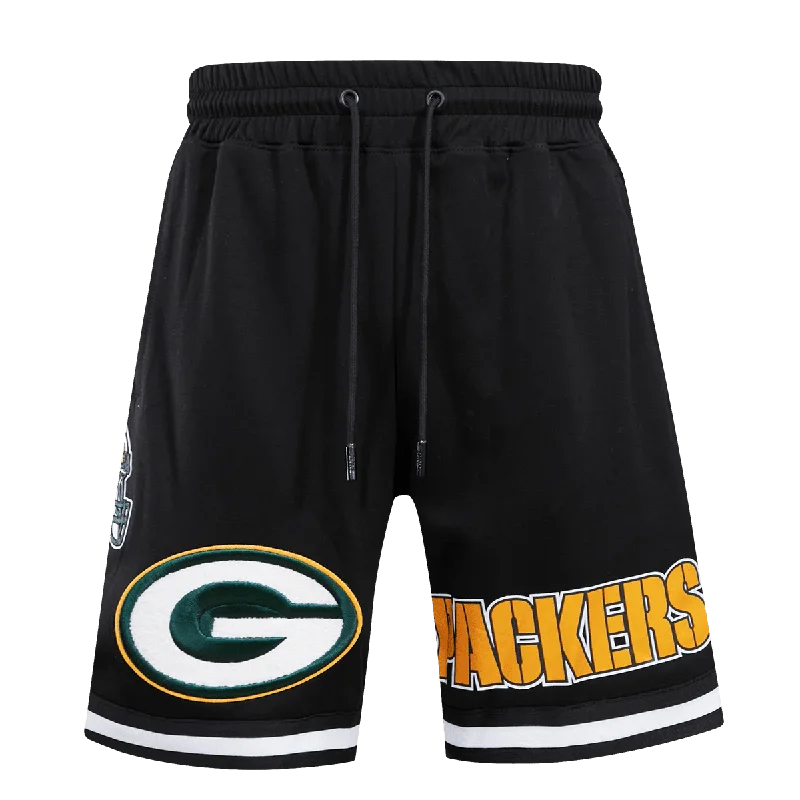 NFL GREEN BAY PACKERS CLASSIC CHENILLE MEN'S SHORT (BLACK)