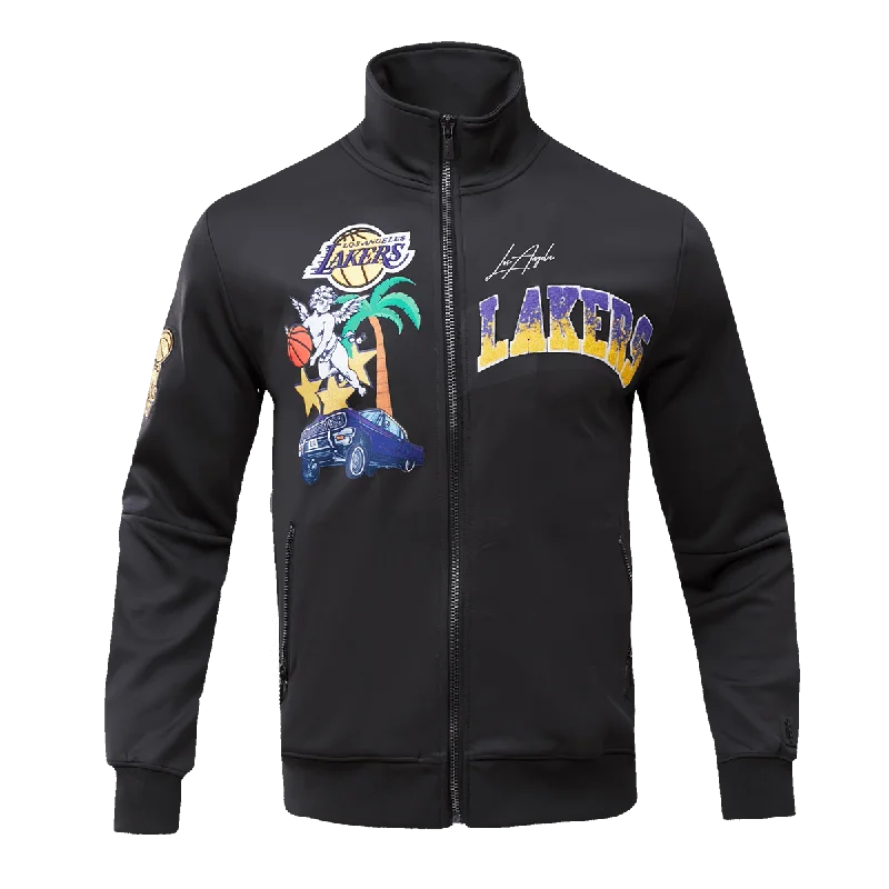 NBA LOS ANGELES LAKERS GRADIENT LOGO MEN'S TRACK JACKET (BLACK/PURPLE)