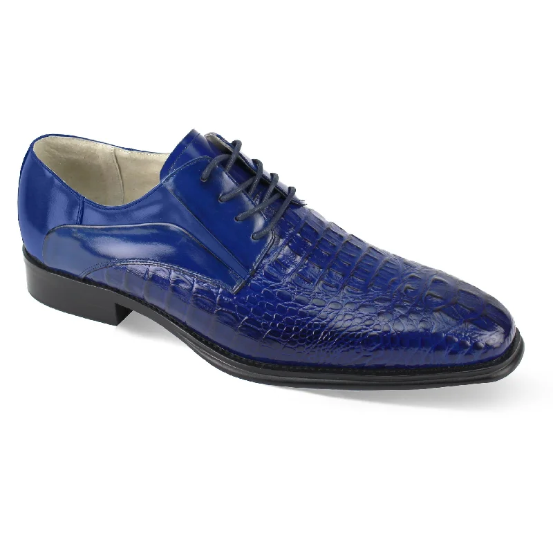 GIOVANNI LEATHER SHOES-MASON-COBALT