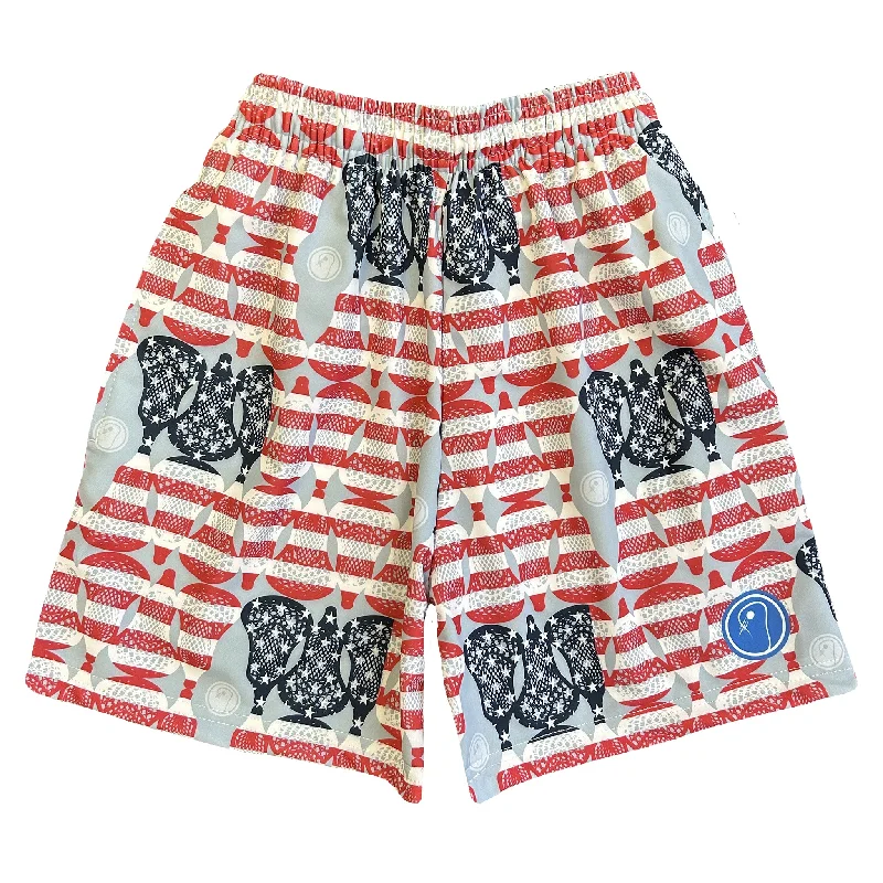 Mens American Flag Lacrosse Shorts