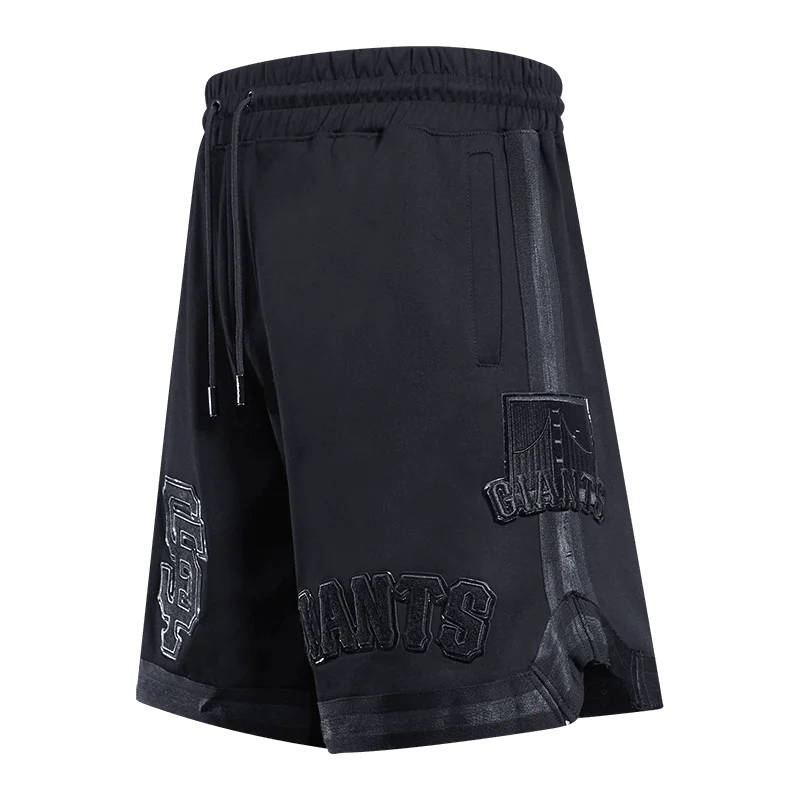 MLB SAN FRANCISCO GIANTS TRIPLE BLACK LOGO PRO TEAM MEN'S SHORT (TRIPLE BLACK)