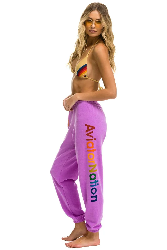 AVIATOR NATION LAGUNA BEACH SWEATPANTS - NEON PURPLE