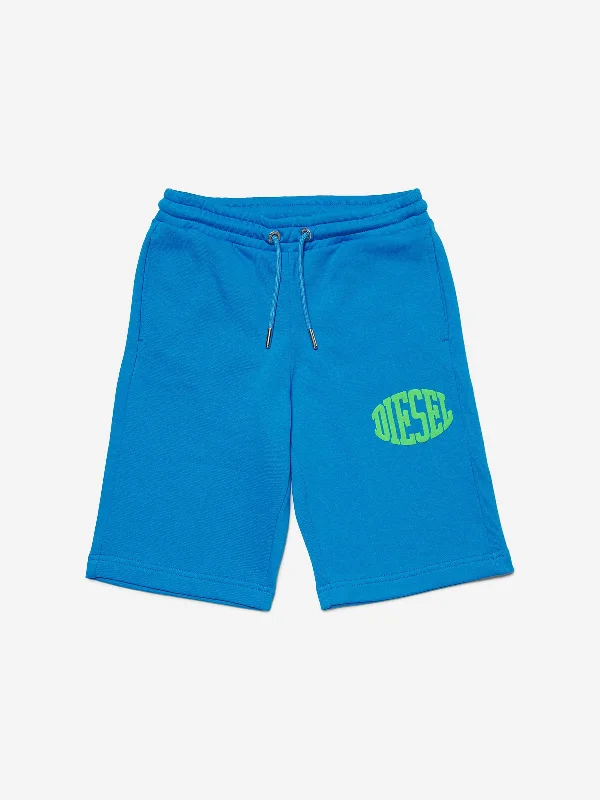 Diesel Boys Logo Shorts in Blue