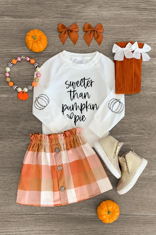 "Sweeter Than Pumpkin Pie" Suede Skirt Set