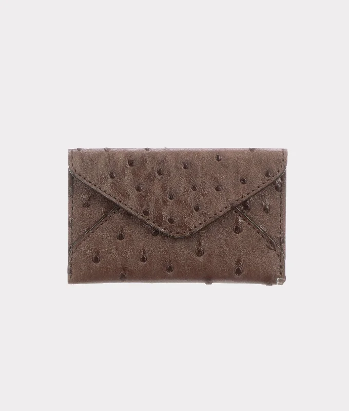 Envelope Card Case – Ostrich :: Sienna