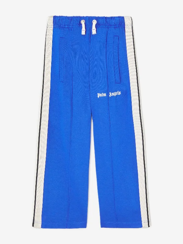 Palm Angels Boys New Track Loose Pants in Blue