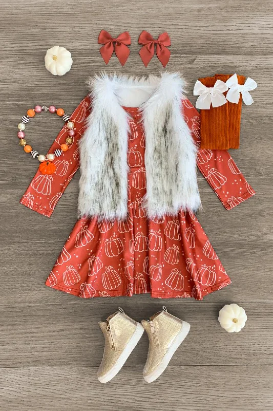 Rust Pumpkin Dress