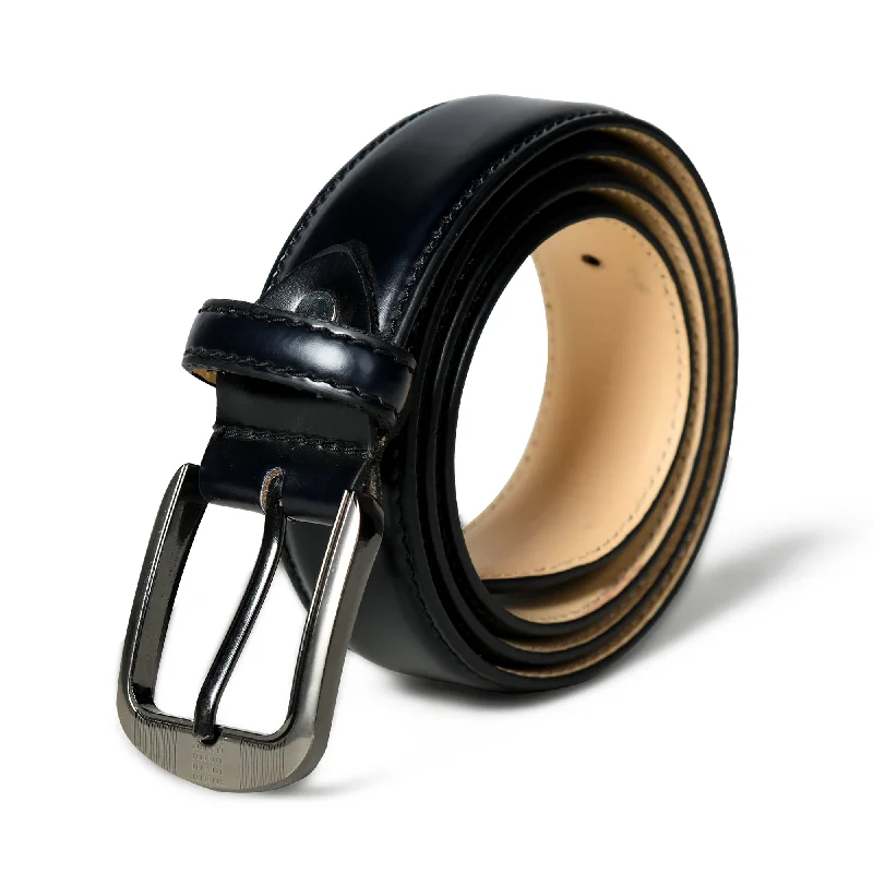 Eclipse Black Leather Belt