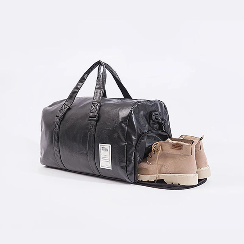 Pu Leather Shoulder Travel Bag Large Capacity.