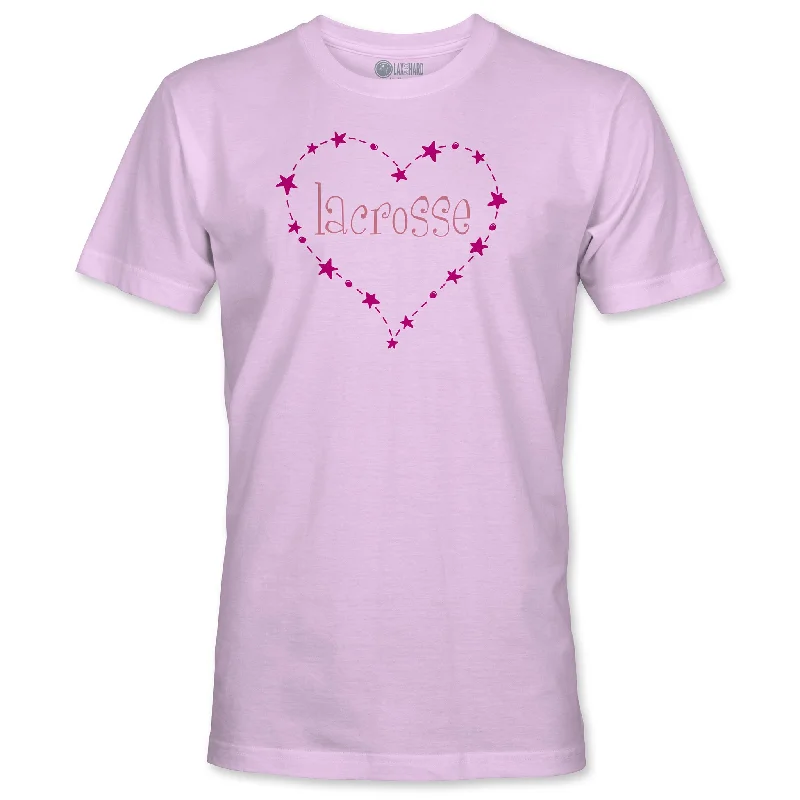 Girls LACROSSE Heart T-Shirt - Pink