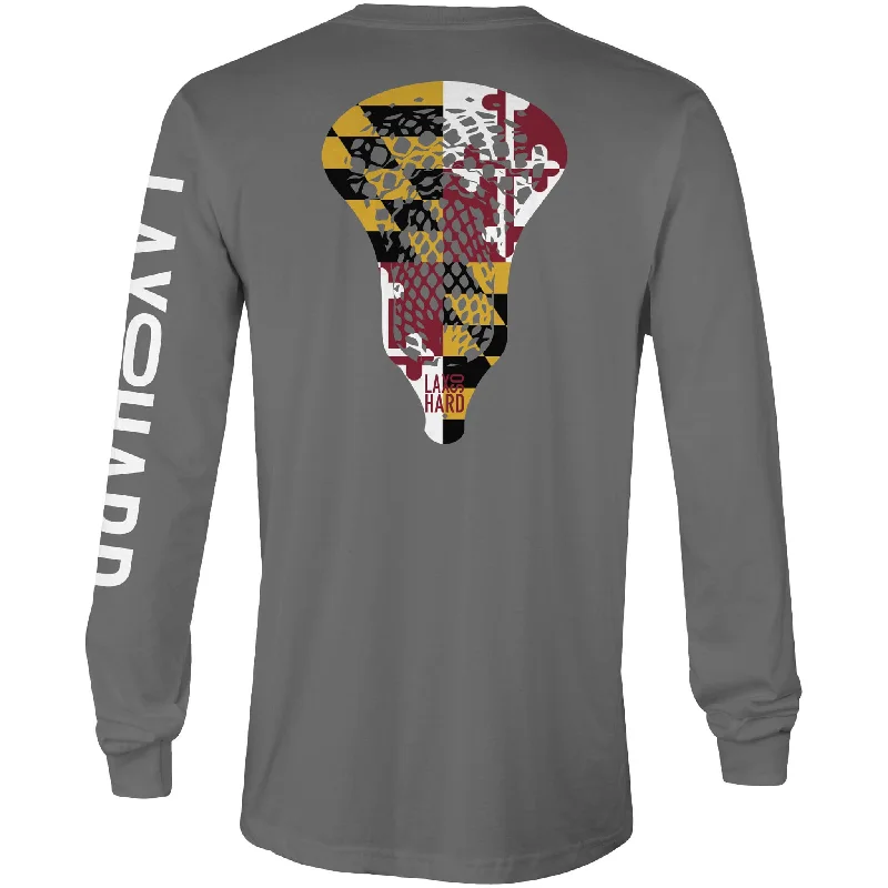 Mens Maryland Lacrosse Long Sleeve T-Shirt