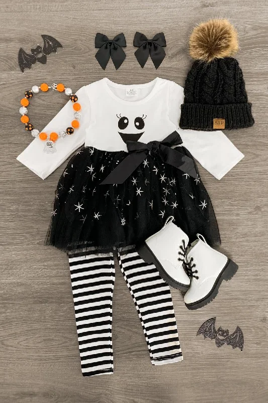 Black & White Ghost Tutu Legging Set