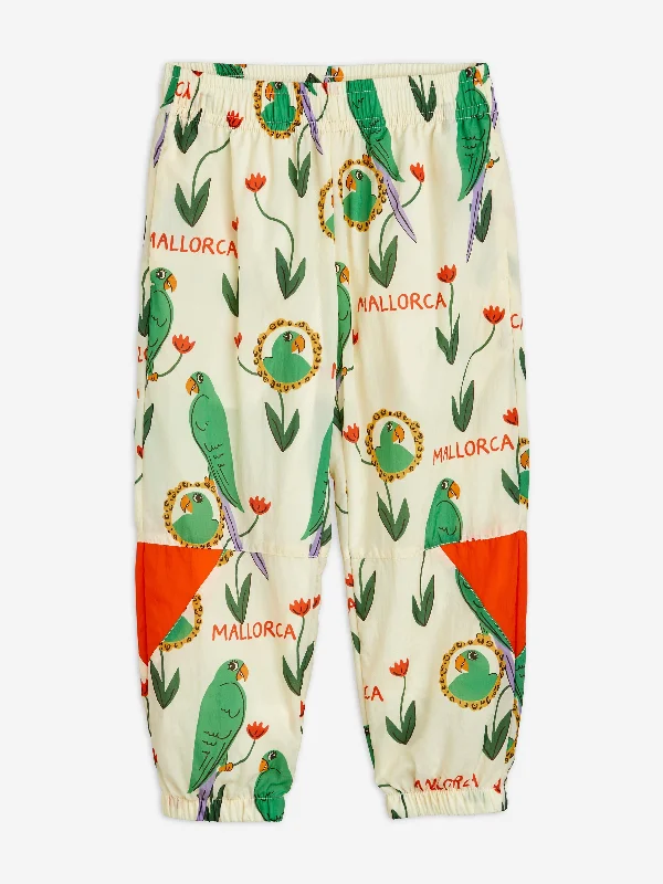 Mini Rodini Kids Parrots Print Track Pants in Multicolour