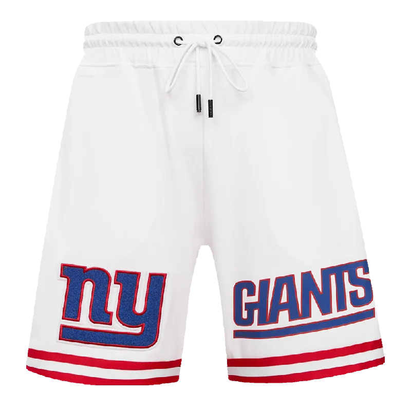 NFL NEW YORK GIANTS CLASSIC CHENILLE MEN'S DK SHORT (WHITE)