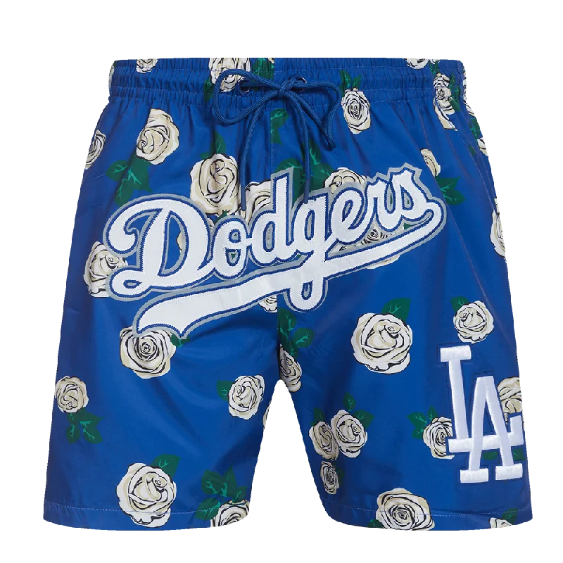 MLB LOS ANGELES DODGERS ROSES AOP MEN'S WOVEN SHORT (DODGER BLUE/MULTI)