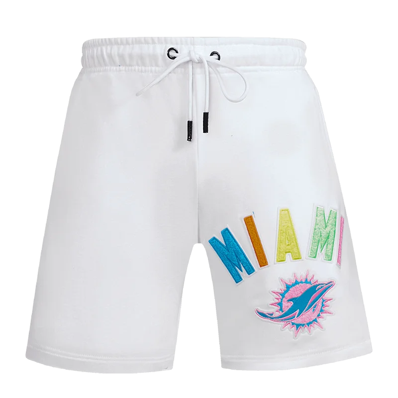 NFL MIAMI DOLPHINS WASHED NEON MEN'S SHORT (WHITE)