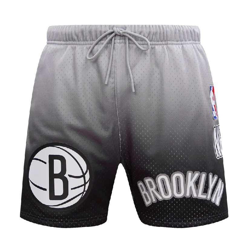 NBA BROOKLYN NETS TEAM MEN'S MESH SHORT (BLACK/GRAY)