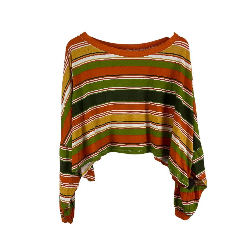 Top Long Sleeve By Its Us In Striped Pattern, Size: 3x