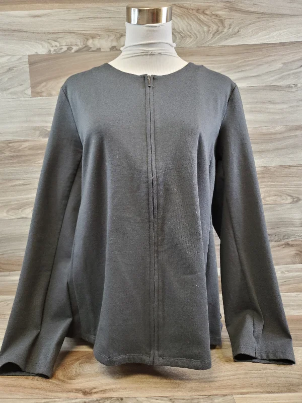 Top Long Sleeve By Eileen Fisher In Grey, Size: M