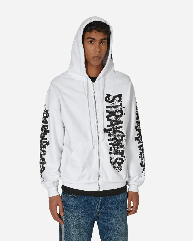 Roadkill Zip Up Hooded Sweatshirt White