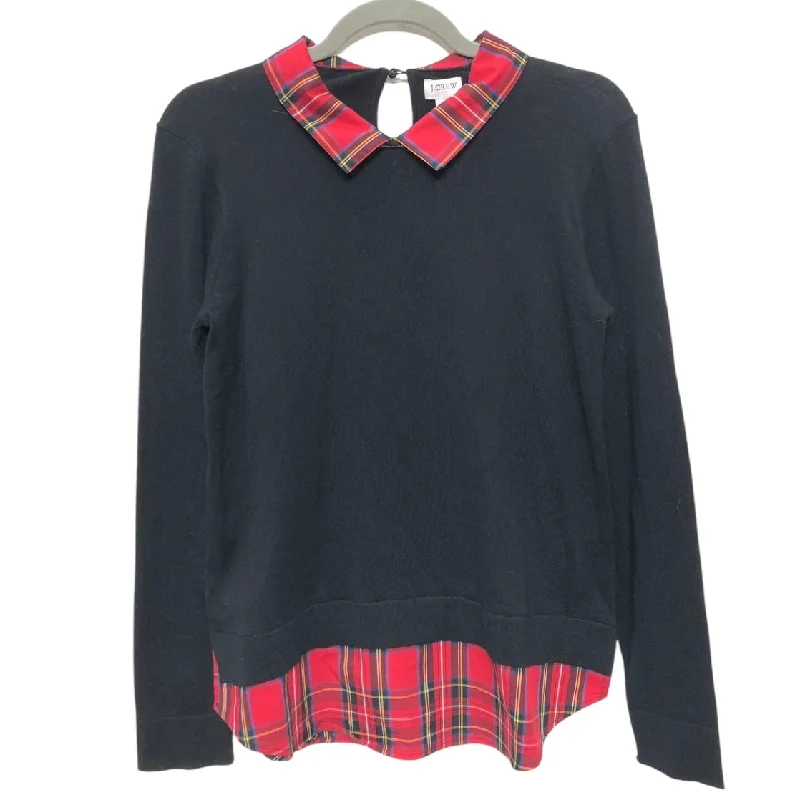 Top Ls By J. Crew In Black & Red, Size:S