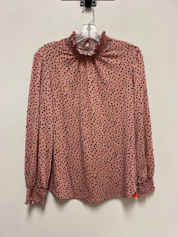 Top Long Sleeve By Perseption Concept In Polkadot Pattern, Size: Mp