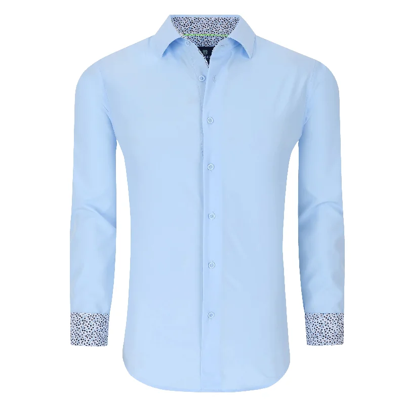 Tom Baine Slim Fit Performance Long Sleeve Solid Button Down