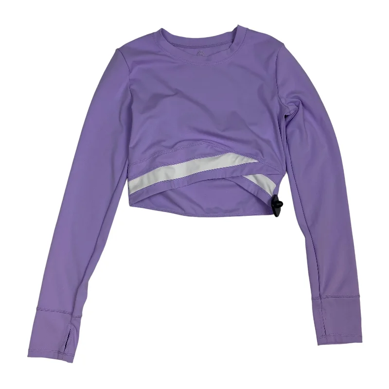 Athletic Top Long Sleeve Crewneck By Move Theology In Purple, Size: M