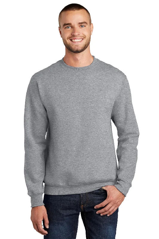 Port & Company Mens Essential Pill Resistant Fleece Crewneck Sweatshirt - Heather Grey